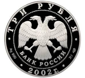 3 рубля 2002 года СПМД «Памятники архитектуры России — Свято-Иоанновский женский монастырь в Санкт-Петербурге» — Фото №2