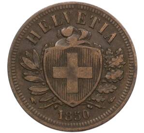 2 раппена 1850 года Швейцария — Фото №1