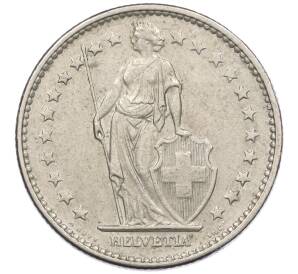 2 франка 1968 года Швейцария — Фото №2