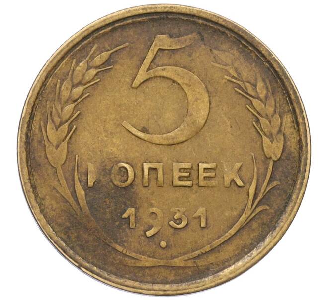 Монета 5 копеек 1931 года (Артикул T11-12796) — Фото №1