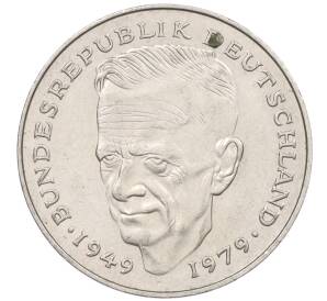 2 марки 1990 года D Западная Германия (ФРГ) «Курт Шумахер» — Фото №1