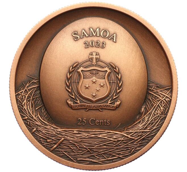 Монета 25 центов 2023 года Самоа «Серая неясыть» (Артикул: M2-73358) — Фото №2