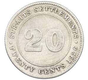 20 центов 1926 года Стрейтс Сетлментс