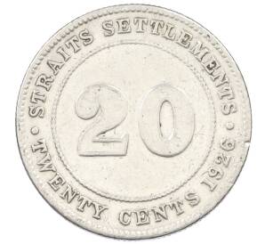 20 центов 1926 года Стрейтс Сетлментс