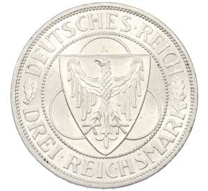 3 рейхсмарки 1930 года A Германия «Освобождение Рейнланда» — Фото №2