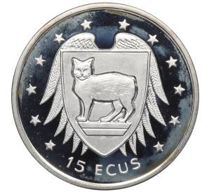 15 экю 1994 года Остров Мэн «Кошка Мэнкс» — Фото №1