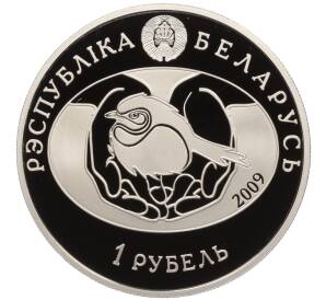 1 рубль 2009 года Белоруссия «Птица года — Серый гусь» — Фото №2