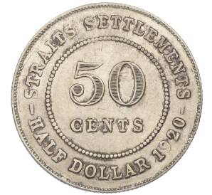 50 центов 1920 года Стрейтс Сетлментс — Фото №1