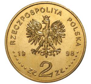 2 злотых 1998 года Польша «80 лет независимости Польши» — Фото №2