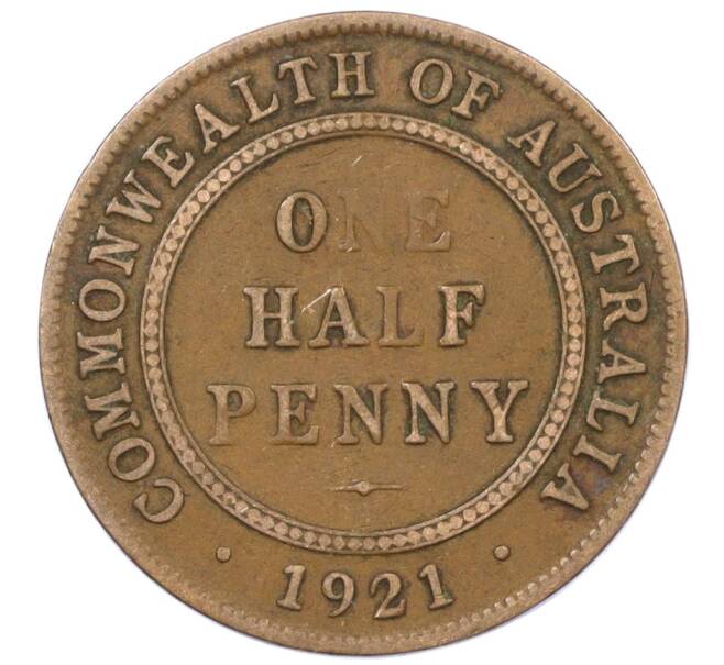 Монета 1/2 пенни 1921 года Австралия (Артикул: M2-77311) — Фото №1