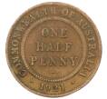 Монета 1/2 пенни 1921 года Австралия (Артикул: M2-77380) — Фото №1