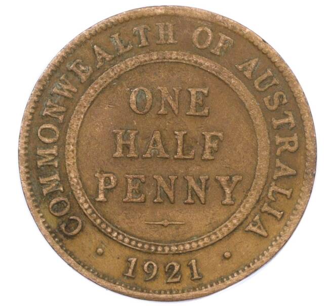 Монета 1/2 пенни 1921 года Австралия (Артикул: M2-77380) — Фото №1