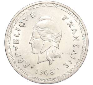 100 франков 1966 года Новые Гебриды — Фото №2