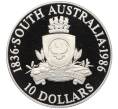 Монета 10 долларов 1986 года Австралия «150 лет штату Южная Австралия» (Артикул: M2-77653) — Фото №1