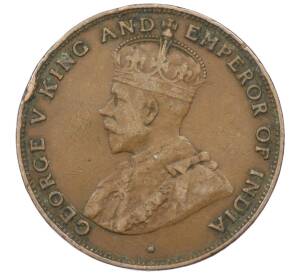 1 цент 1923 года Гонконг — Фото №2