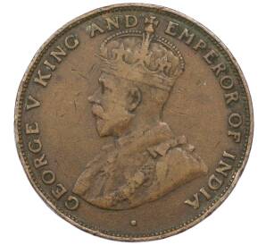 1 цент 1925 года Гонконг — Фото №2