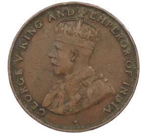 1 цент 1924 года Гонконг — Фото №2