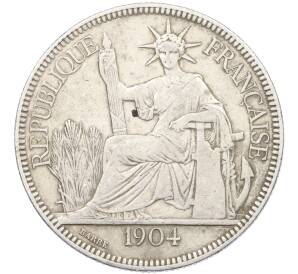 1 пиастр 1904 года Французский Индокитай — Фото №1