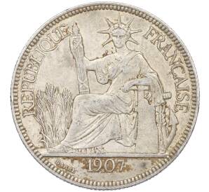 1 пиастр 1907 года Французский Индокитай — Фото №1