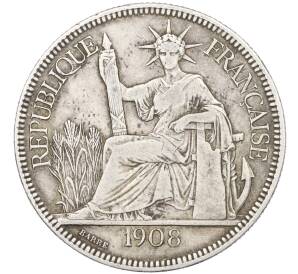 1 пиастр 1908 года Французский Индокитай — Фото №1