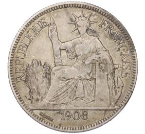 1 пиастр 1908 года Французский Индокитай — Фото №1