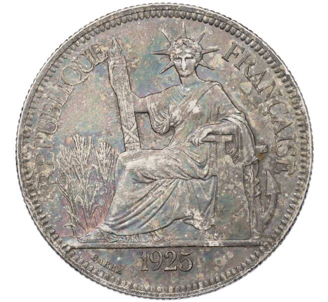 Монета 1 пиастр 1925 года Французский Индокитай (Артикул: M2-77963) — Фото №1