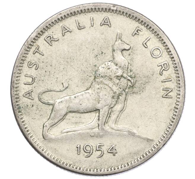 Монета 1 флорин 1954 года Австралия «Королевский визит в Австралию» (Артикул: M2-78060) — Фото №1