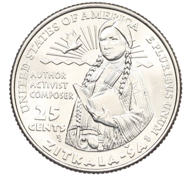 Монета 1/4 доллара (25 центов) 2024 года D США «Американские женщины — Зиткала-Ша» (Артикул: M2-78351) — Фото №1