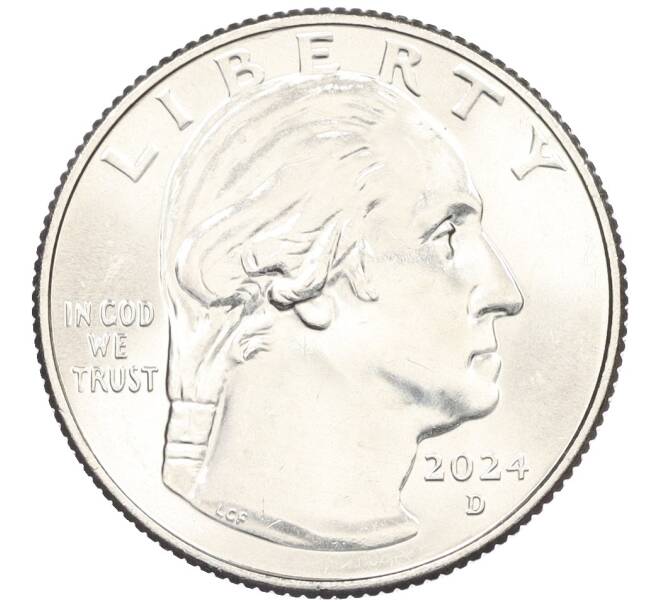 Монета 1/4 доллара (25 центов) 2024 года D США «Американские женщины — Зиткала-Ша» (Артикул: M2-78351) — Фото №2