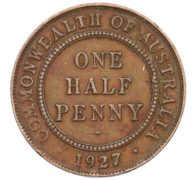 Монета 1/2 пенни 1927 года Австралия (Артикул: M2-78393) — Фото №1