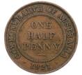 Монета 1/2 пенни 1921 года Австралия (Артикул: M2-78404) — Фото №1