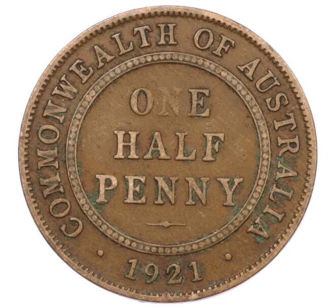 Монета 1/2 пенни 1921 года Австралия (Артикул: M2-78409) — Фото №1