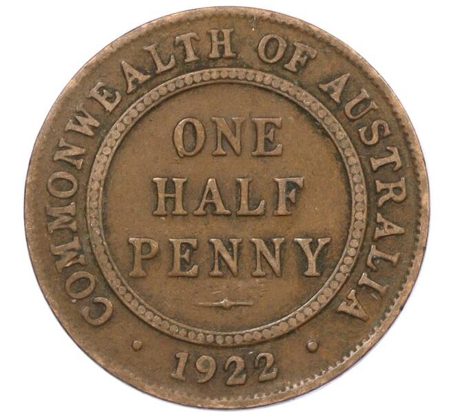 Монета 1/2 пенни 1922 года Австралия (Артикул: M2-78412) — Фото №1