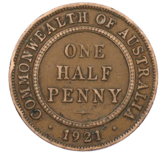 Монета 1/2 пенни 1921 года Австралия (Артикул: M2-78416) — Фото №1