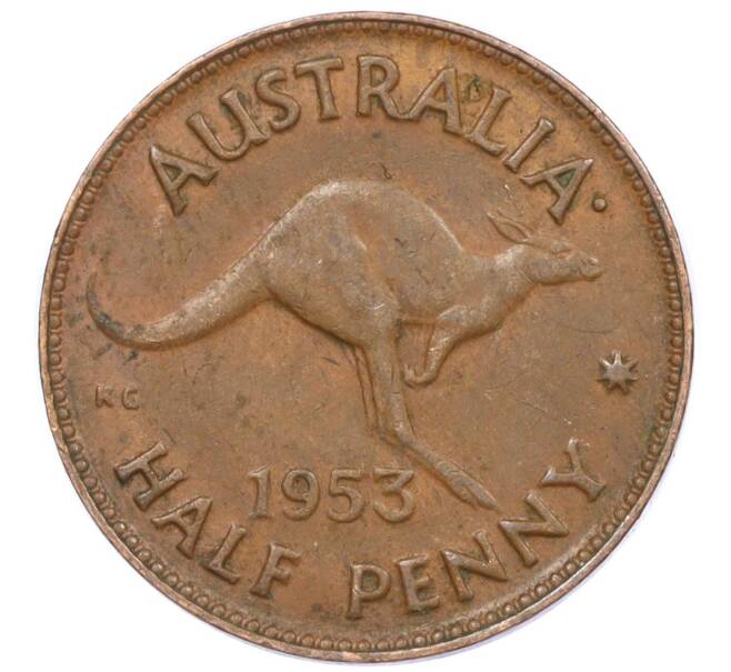 Монета 1/2 пенни 1953 года Австралия (Артикул: M2-78428) — Фото №1