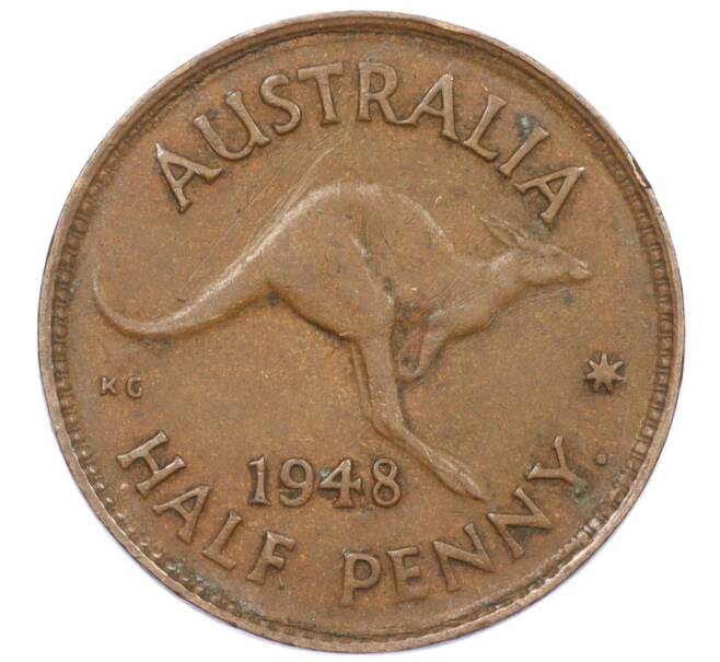 Монета 1/2 пенни 1948 года Австралия (Артикул: M2-78513) — Фото №1