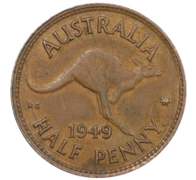 Монета 1/2 пенни 1949 года Австралия (Артикул: M2-78531) — Фото №1