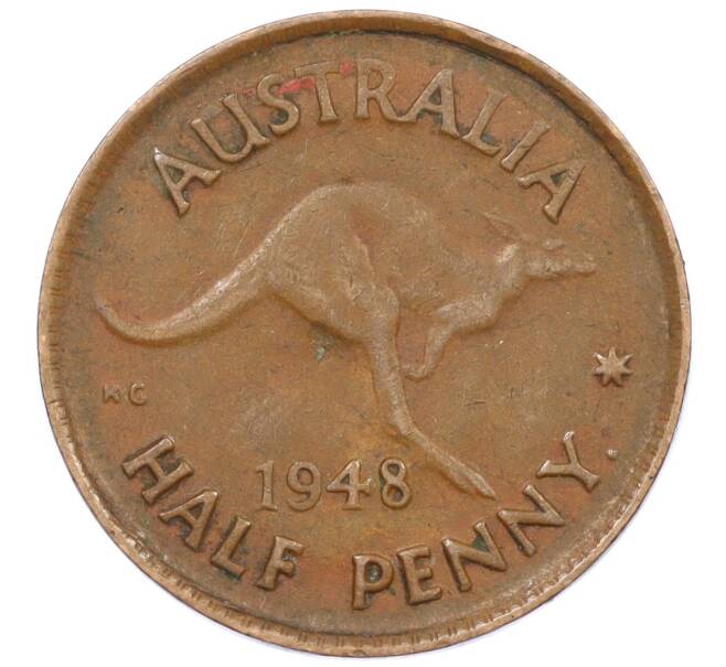 Монета 1/2 пенни 1948 года Австралия (Артикул: M2-78549) — Фото №1