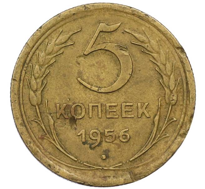 Монета 5 копеек 1956 года (Артикул K12-37955) — Фото №1