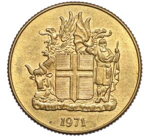 1 крона 1971 года Исландия — Фото №1