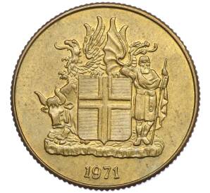 1 крона 1971 года Исландия — Фото №1
