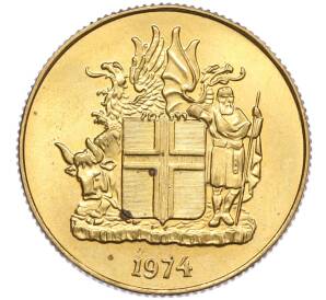 1 крона 1974 года Исландия — Фото №1