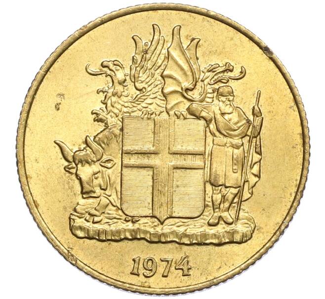 Монета 1 крона 1974 года Исландия (Артикул: K12-38164) — Фото №1