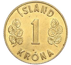 1 крона 1974 года Исландия — Фото №2