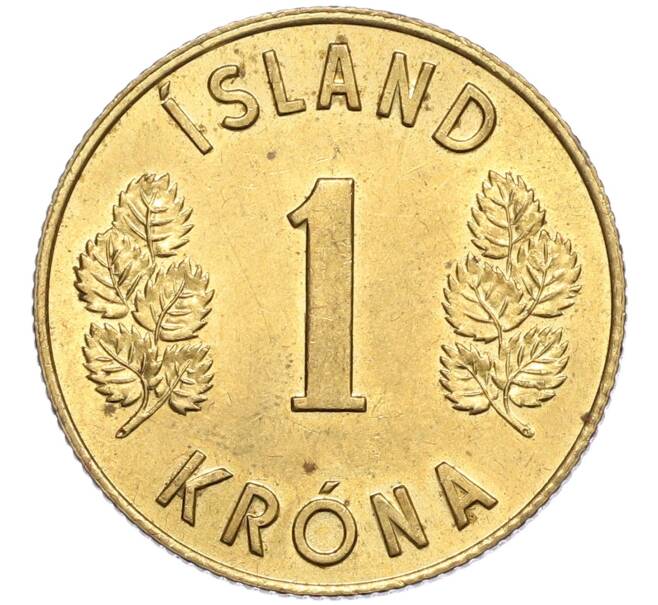 Монета 1 крона 1974 года Исландия (Артикул: K12-38164) — Фото №2