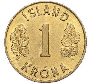 1 крона 1975 года Исландия — Фото №2