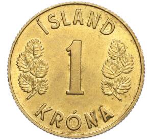 1 крона 1975 года Исландия — Фото №2