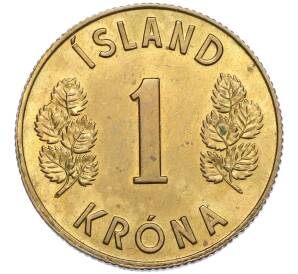 1 крона 1975 года Исландия — Фото №2