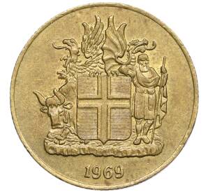 1 крона 1969 года Исландия — Фото №1