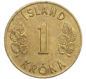 1 крона 1969 года Исландия — Фото №2